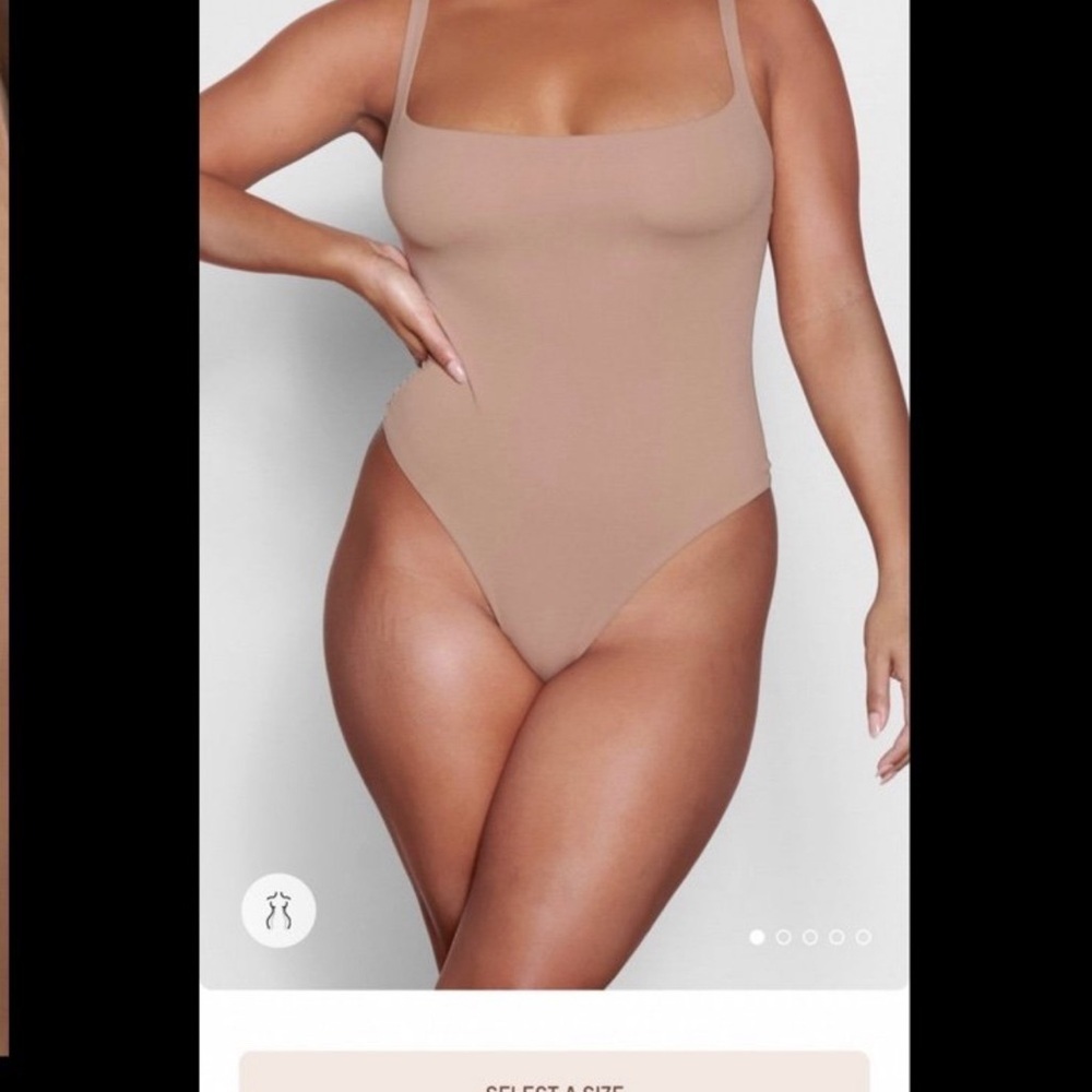 NWT SKIMS Square Neck Tank Top Bodysuit SIENNA L
